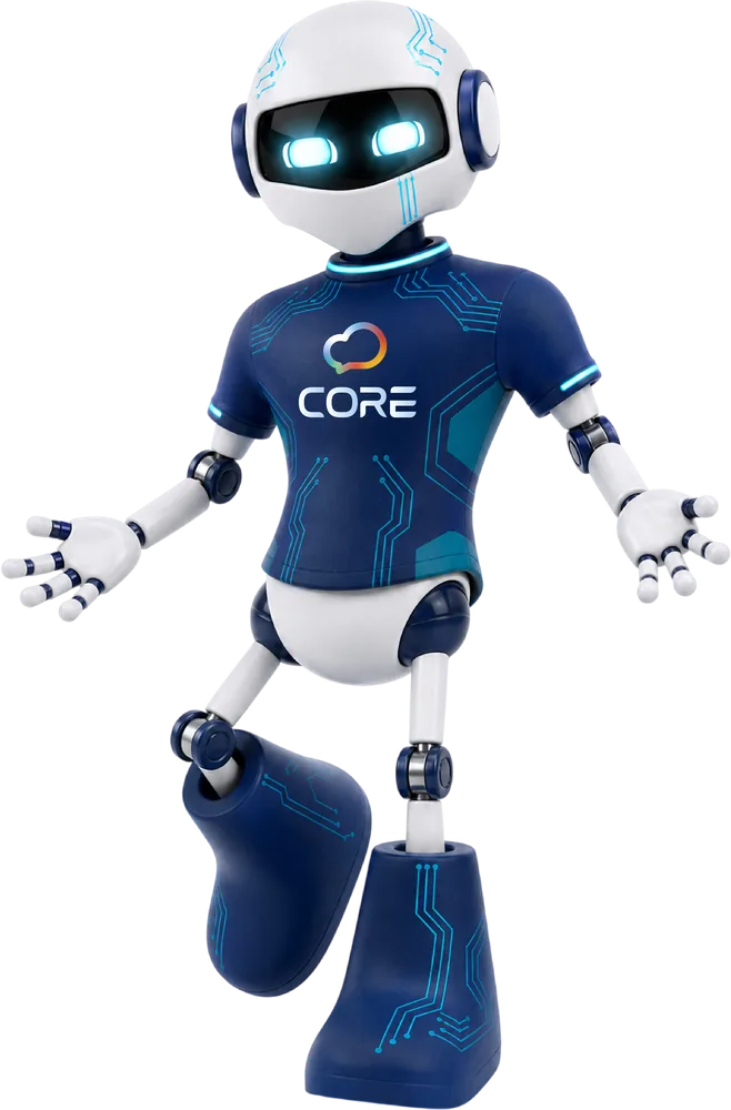 Core, el robot de Teamcore, en un pasillo de supermercado preparado para Black Friday / El Buen Fin 2026